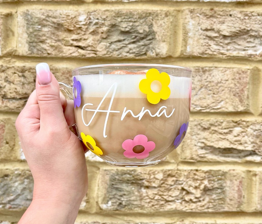 Personalised Retro Floral Mug