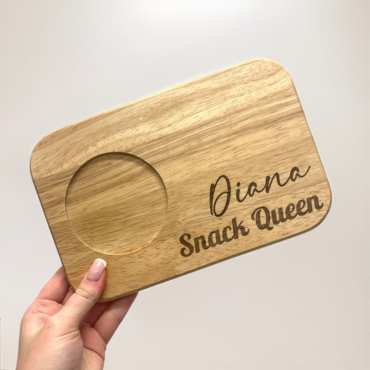 Personalised Snack Queen serving board