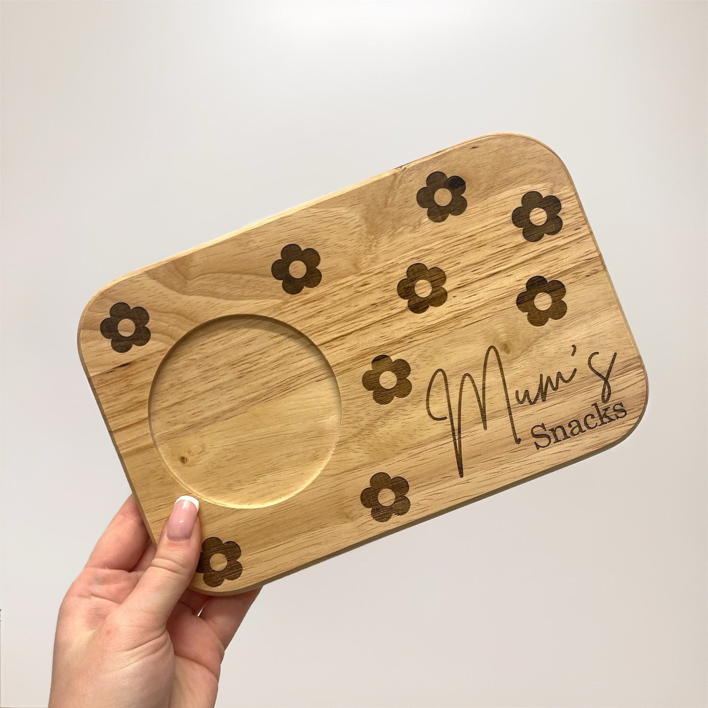 Personalised retro flower serving board