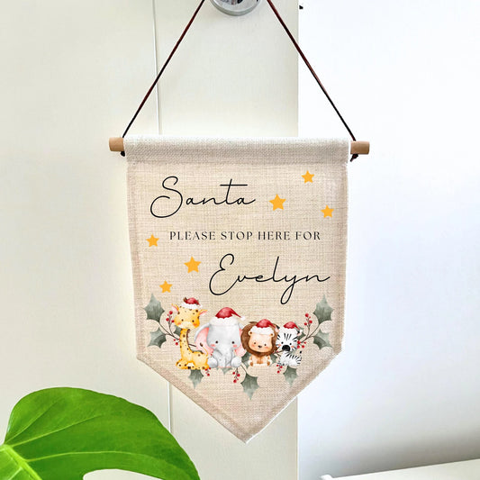 Personalised Santa Stop Here Sign